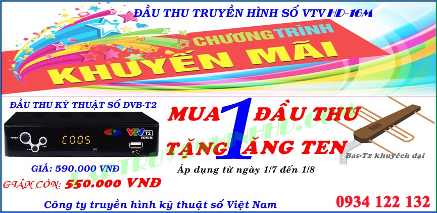 ĐẦU THU DVB T2 16M CỦA VTV ĐẦU THU DVB T2 16M CỦA VTV